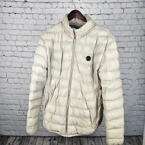 Venustas Heat Mens Heated Puffer Jacket Beige Thermal Lining XL - NO BATTERY